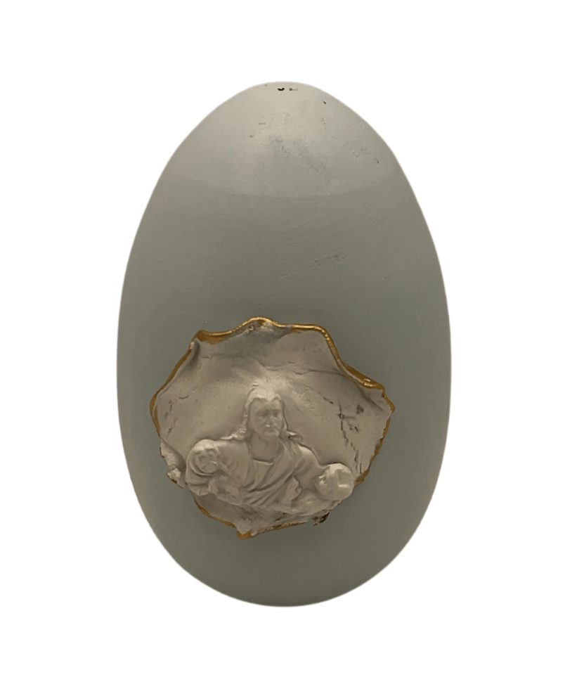 Wooden Egg with Intaglio, Sister Dulce Gift Shop, Catholic Store,