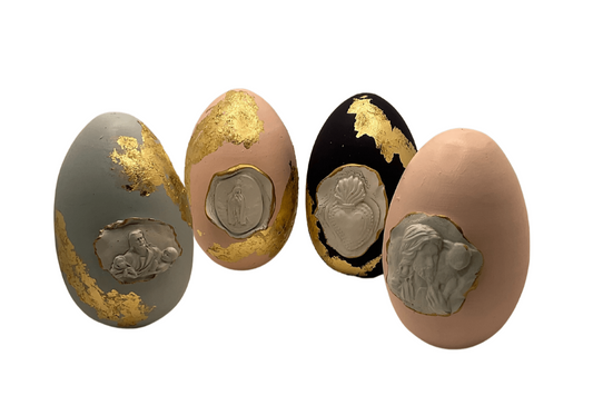 Wooden Egg with Intaglio, Sister Dulce Gift Shop, Catholic Store,